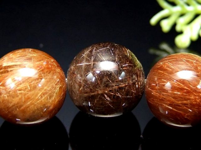 3種のルチル ゴールド＆ブラウン＆ブロンズ MIXルチル ブレスレット  