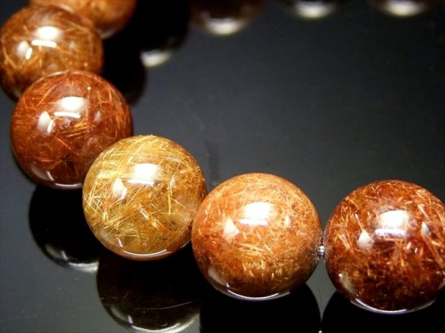 ブロンズルチルクォーツ13mm ベビーヘアルチル