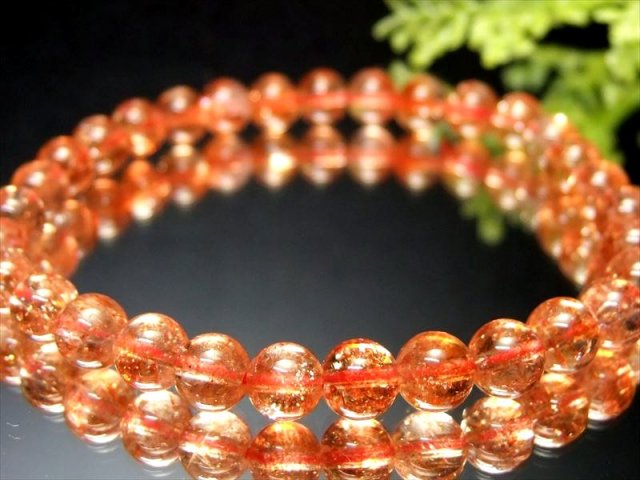 高品質　キラキラ　美品　天然石サンストーン約11.4㍉ブレスレット サンストーン - プレミアム天然石専門店 premium stone gallery