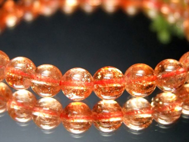 過去最高品質 S級 サンストーン ブレスレット 6mm-6.5mm×31珠 太陽神の