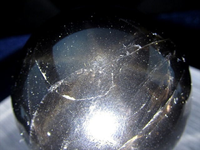 スターモリオン 丸玉 46mm 神秘的なスターの輝き 六条のスター効果も 最強の魔除け 邪気払いの石 チベット産 パワーストーン 天然石