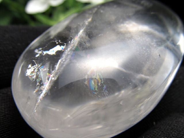 超透明！ 天然水晶 ホットストーン 重さ75g-85g つやつや 磨き石