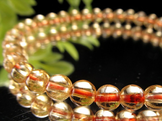 ★(さとぅまなぶ！)インペリアルトパーズ 5.5ミリ珠ブレス⑥(SA+) 店頭展示中 極上 透明感抜群 級 インペリアルトパーズ ブレスレット 約