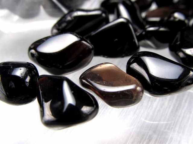 5Aランクの極上品質 黒水晶（モリオン）中粒 さざれ 約200g 粒約5mm