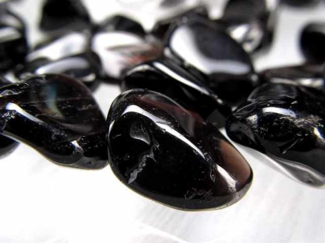 5Aランクの極上品質 黒水晶（モリオン）中粒 さざれ 約200g 粒約5mm