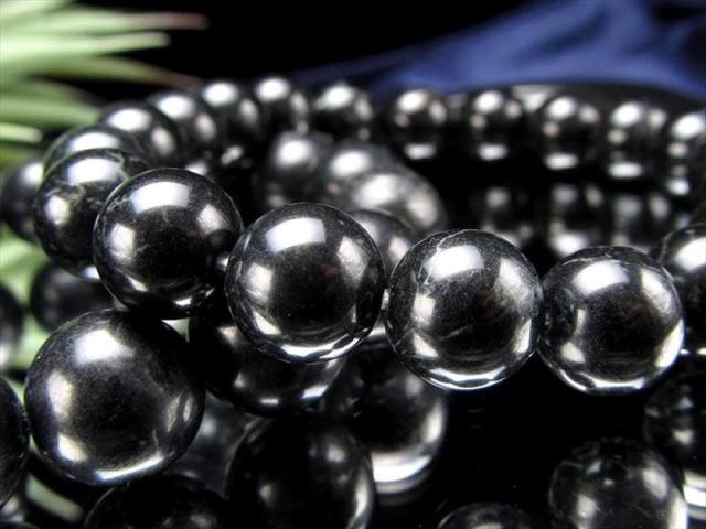 ヒマラヤンブラック ブレスレット 10mm-10.5mm×20珠前後 永遠の黒 と