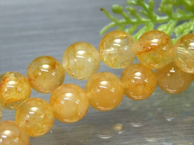 ゴールデンカラートパーズ ブレスレット 8mm-8.5mm×23珠前後 11月の