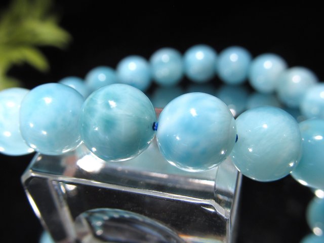 美しい水面模様 4A ラリマー ブルーペクトライト ブレスレット 約7.5