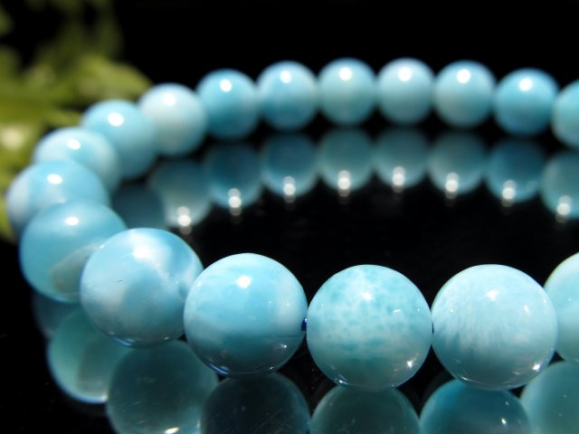 10.7㎜ ドミニカ共和国産　ラリマーブレスレット　ブルーペクトライト 楽天市場】【一点物】 ラリマー ブレスレット 14mm ドミニカ共和国産