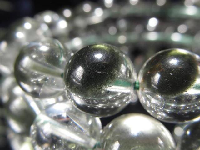 3A+ 曇りの一切無い極上の透明度 天眼グリーンガーデンクォーツ 庭園水晶 ブレスレット 約8mm×24珠前後 独特な眼球模様 霊力の象徴 第三の目 ブラジル産