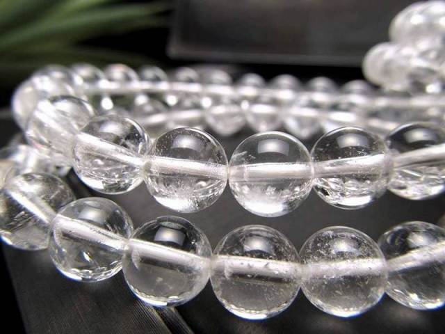 クリアタイプ マニカランクォーツ ブレスレット 約8mm-8.5mm×23珠前後 パワースポットの最高峰ヒマラヤ山脈 ギャランティカード付き