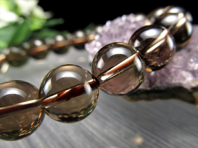 【希少,小粒】ブラウンマイカインクォーツ　７㎜　ブレスレット　美品　珍品 希少,小粒】ブラウンマイカインクォーツ 7㎜ ブレスレット 美品 珍品