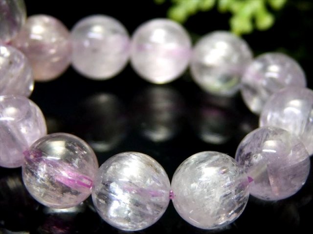 ○4A+【MIXキャッツアイクンツァイト（リチア輝石）ブレスレット】8.5  