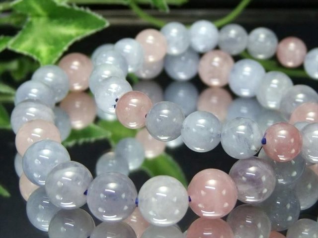 【超希少石/最強品質】ブルーローズクォーツ＊約9.5mm＊　天然石ブレスレット 超希少石/最強品質】ブルーローズクォーツ＊約9.5mm＊ 天然石