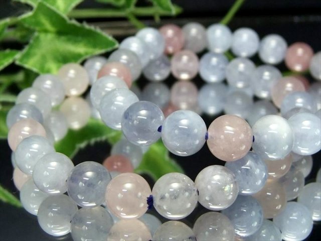 AA+ ブルーローズクォーツ ブレスレット 11.5mm-12mm×18珠前後 発色