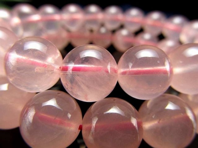 AA+ ディープローズクォーツ ブレスレット 12.5mm-13mm×16珠前後