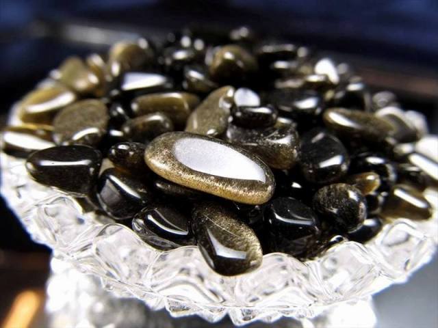 極小粒さらさらタイプ ゴールデンシャインオブシディアン 黒曜石 さざれ 約200g入り 粒の大きさ約2mm-9mm サザレ石 メキシコ産 パワーストーン 天然石