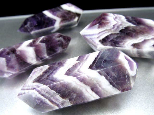 シェブロンアメジスト ダブルポイント】1個売り 重さ 40g-50g 神秘的な