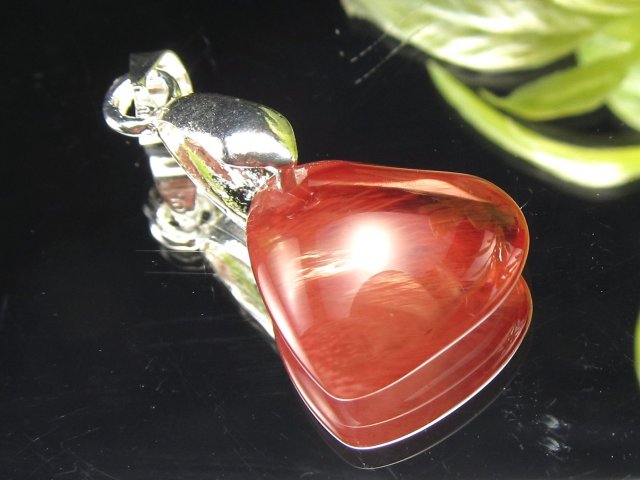 アンデシン ハート型 ペンダントトップ 幅約13mm×12mm 重さ1.0g 超透明 極上アンデシン silver925 中性長石 チベット産