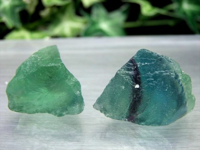 透明感あり グリーン&パープル フローライト 原石詰め合わせ 約200g