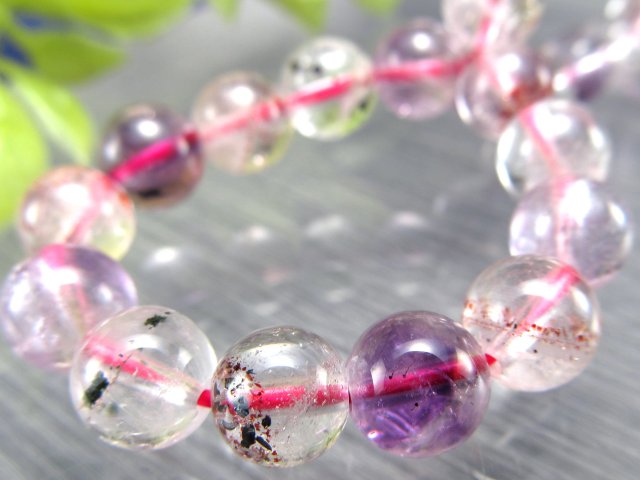 7O★限定感謝品★格安ブレス♡ハイパワーストーン【7.5mmスーパーセブン】❤️ ◇スーパーセブン◇最強なパワーストーン◇R74◇開運/運気の好転
