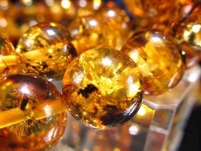 スパークリングハニーアンバー ブレスレット 約9mm-9.5mm×21珠前後 シックなスモーキーテイスト キラキラ 炭酸のように弾けるスパークリング 東欧の宝石