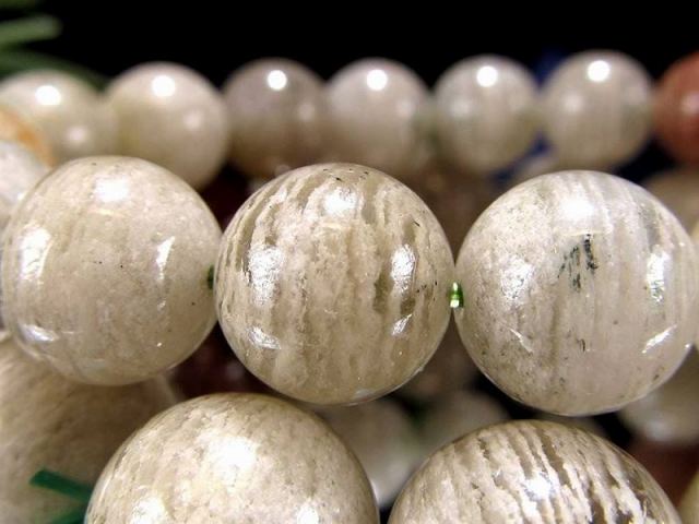 AA 千層ホワイトガーデンファントムクォーツ ブレスレット 6.5mm-7mm×27珠前後 正統派千層ガーデン 正財・長寿をもたらす守り石 幾重にも入った神秘の模様