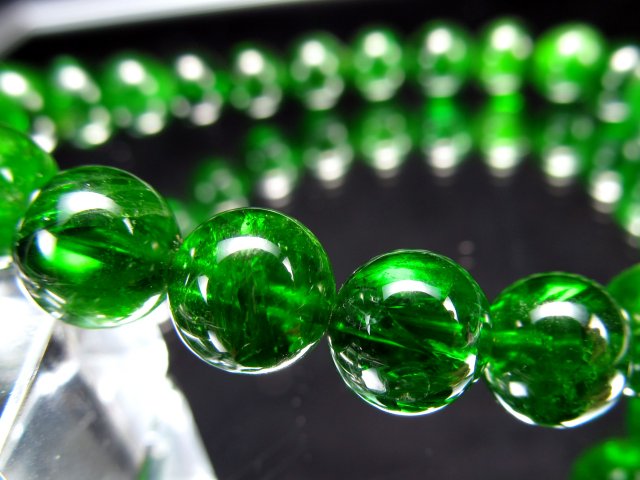 5A クロムダイオプサイト ブレスレット 8mm×25珠 超透明宝石質 深みの