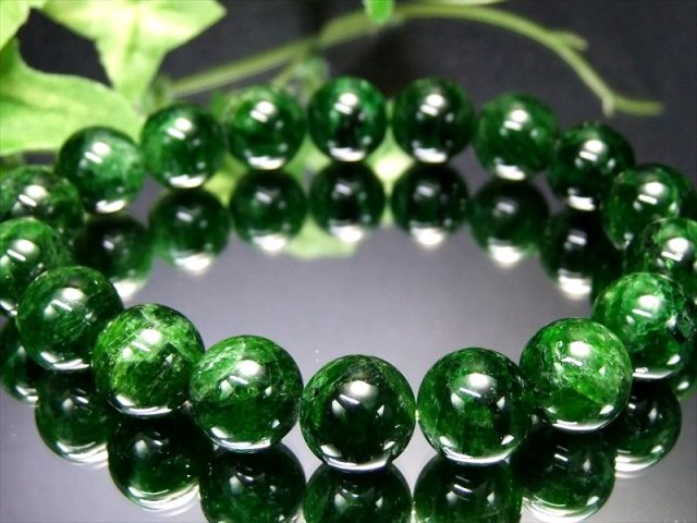 AA アグリゲート・クロムダイオプサイト ブレスレット 7.5mm-8mm×25珠