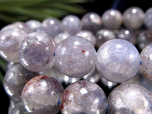 AA アイオライトシリカ ブレスレット 約10mm-10.5mm×19珠前後 産出量の少ない希少石 繊細な煌めきアベンチュレッセンス