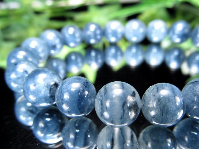 高透明ブルーグリーンクォーツブレスレット 日本製 自社製 グリーン ヒーリング 浄化 クリスタル 潜在意識 透明<br>