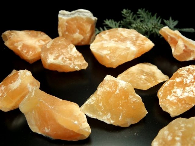 まるでミカン オレンジ カルサイト結晶ブロック詰め合わせ 約200g