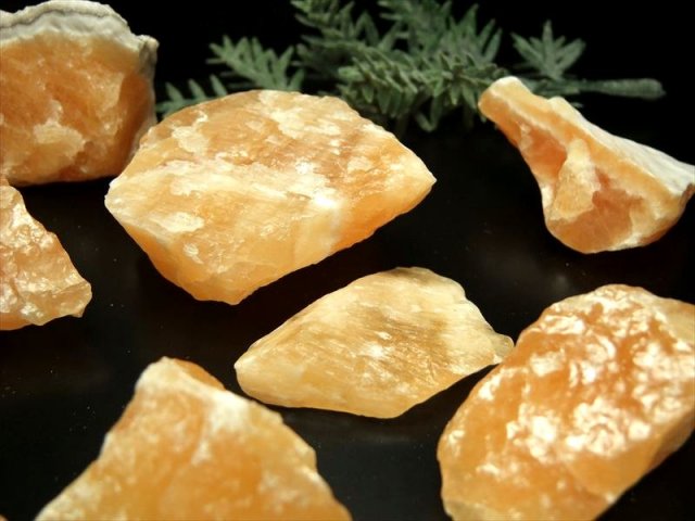 まるでミカン オレンジ カルサイト結晶ブロック詰め合わせ 約200g