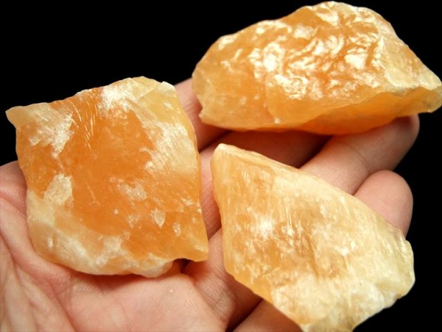 まるでミカン オレンジ カルサイト結晶ブロック詰め合わせ 約200g