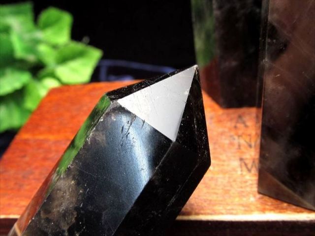 天然モリオン（黒水晶）結晶ポイント ④ 黒水晶ポイント1．28kg 天然石販売 名取貴石 天然石原石鉱物結晶