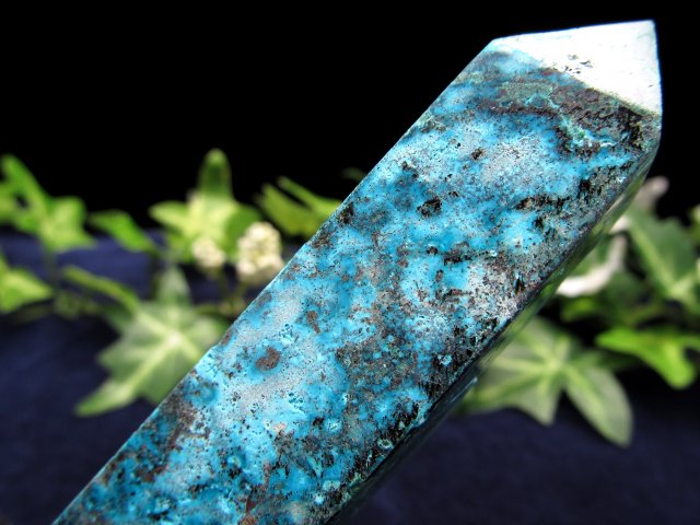 マラカイト/クリソコラ混合石　ハーフカット マラカイト/クリソコラ混合石 ハーフカット