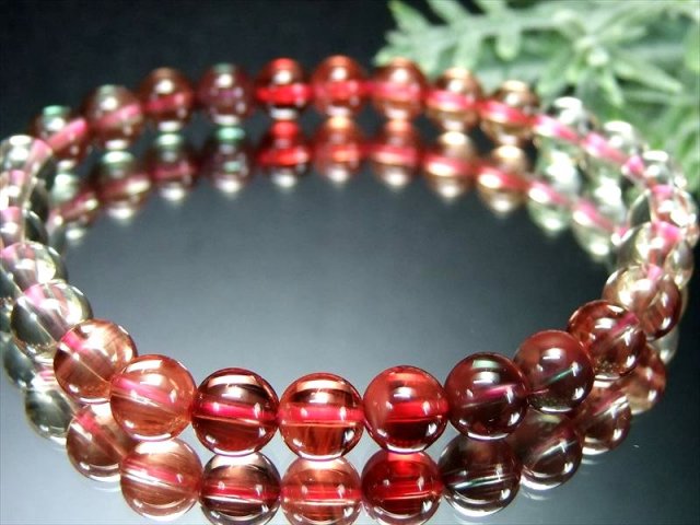 5A級 超透明グラデーション キャンディーカラーアンデシン ブレスレット 7mm×28珠 超透明MIXキャンディカラー 中性長石 本当の自分 に近づく変化を促す石