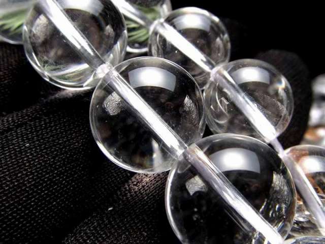 激安宣言 レア極大 AAA 約20mm珠 サシ入り 天然水晶 クリスタル 一連