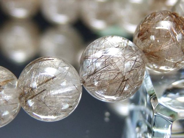 極上透明4A シルバールチルクォーツ ブレスレット 10mm-10.5mm×19珠 煌