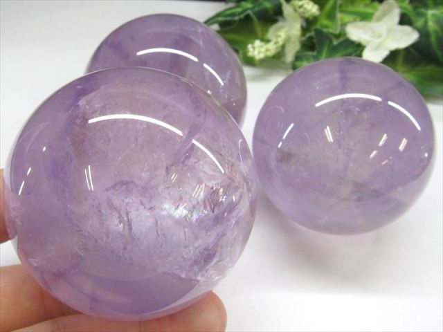 ご確認用☆3.透明度高☆ラベンダーアメジスト・たまご(台座付き) b3724.jpg
