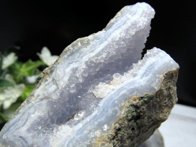 キラキラ結晶 ブルーレースアゲート ナチュラル原石 1個売り 重