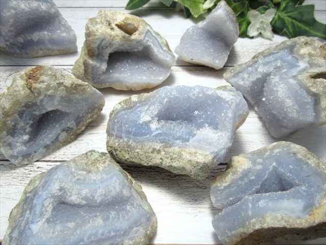 キラキラ結晶 ブルーレースアゲート ナチュラル原石 1個売り 重さ90g