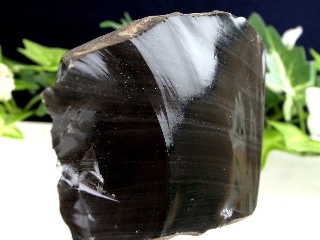 国産原石 オブシディアン(黒曜石) 原石 重さ227g パワーストーン