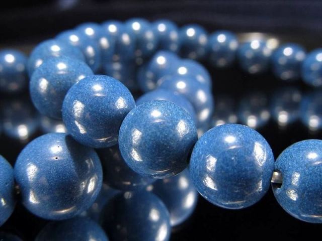 爽やかなブルーカラー 青北投石 ブルーホクトライト ブレスレット 12mm