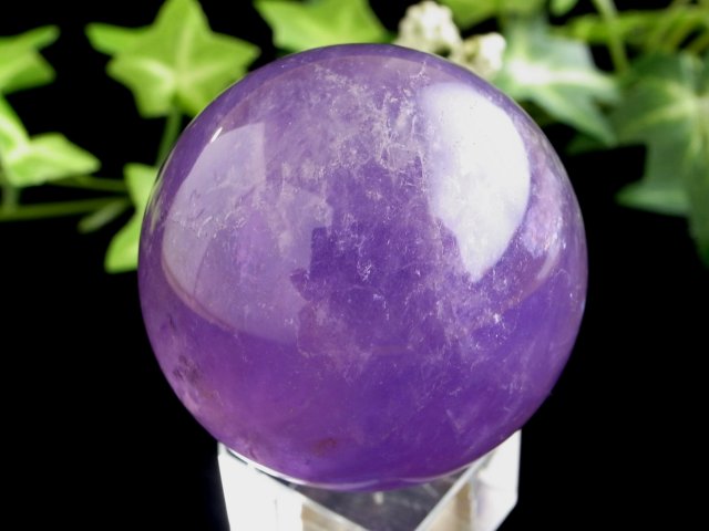 アメジスト（紫水晶） 丸玉 直径 40mm 重さ 92g 透明 愛の守護石 癒しと安らぎの石 一点もの ボリビア産