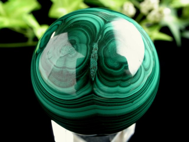 【大玉シリーズ】マラカイト大玉20mm 内径18cm マラカイト丸玉（スフィア、球体石） - 埼玉県吉川市の天然石