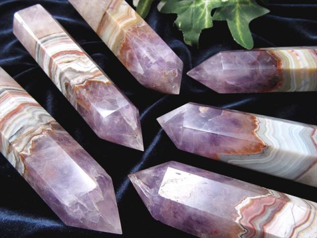 アメジスト 瑪瑙共生 ポイント(六角柱) 1個売り 約100g-110g前後 自然