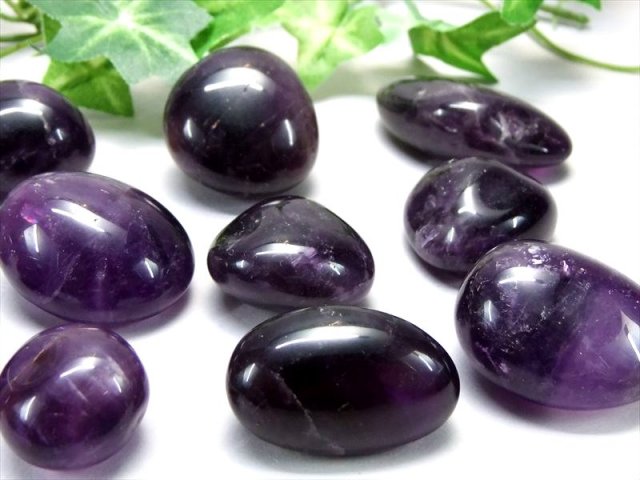 愛の守護石 アメジスト タンブル 詰合せ 一袋約100g 約5-8個入り 癒し