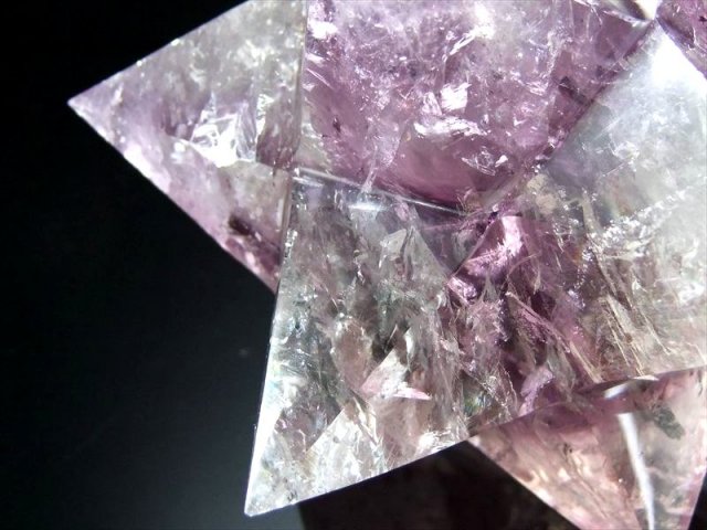☆特別出品☆透明度と綺麗なクラック☆究極形状☆アメジスト アステロイド 天然石 虹入り アメジストファントム（紫水晶）アステロイド 小星型12