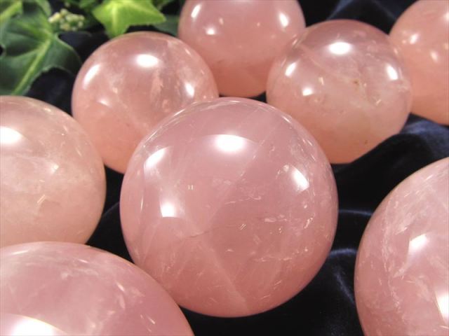 六条スター スターディープローズクォーツ 丸玉 1個売り 直径